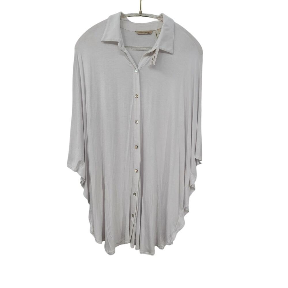 New NWT Soft Surroundings White Ponch Short Sleeve Top Large /‎ X-Large